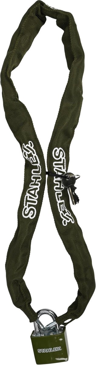 Stahlex Kettingslot - Gehard Staal - 100 cm - Inclusief 2 Sleutels - Mix van Stahlex — afbeelding 2