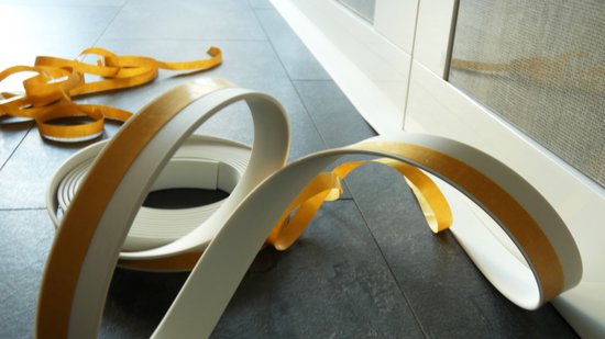 Foto: Flexibele plakplint 10 meter wit ral9010