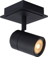 Lucide LENNERT - Plafondspot (Plafondlamp) Badkamer - LED Dimbaar - GU10 (MR16) - 1x5W 3000K - IP44 - Zwart