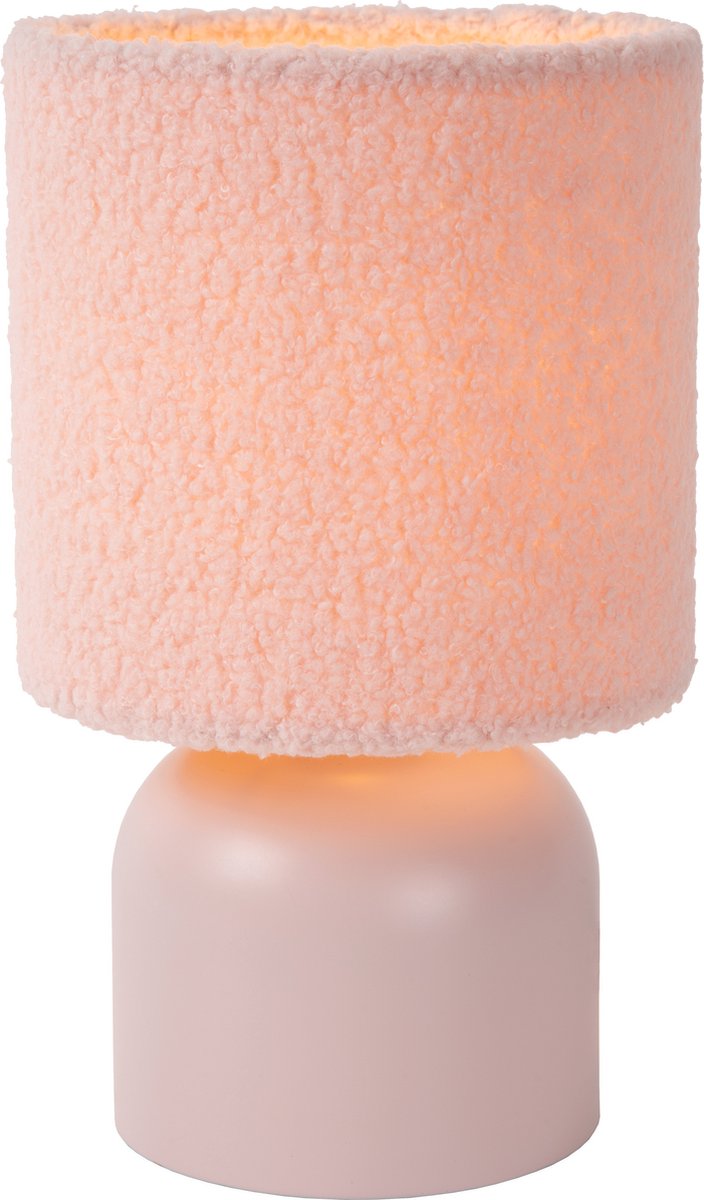 Bol.com Lucide WOOLLY - Tafellamp - Ø 16 cm - 1xE14 - Roze - Japandi aanbieding