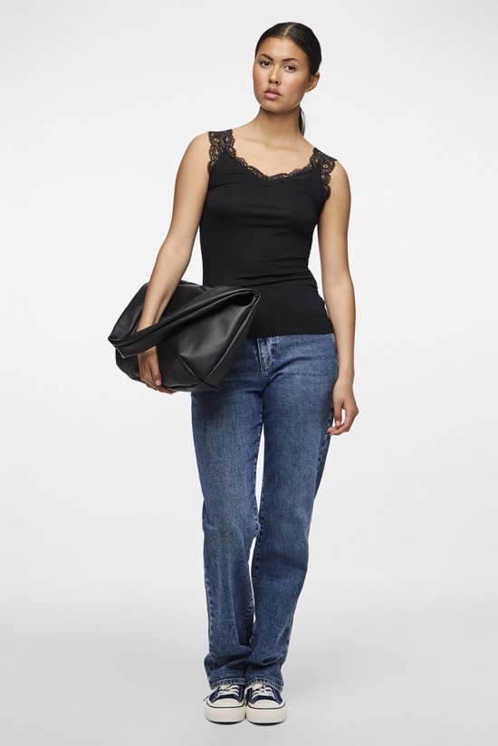 PIECES PCBARBERA LACE TOP NOOS BC Dames Tanktop - Maat S