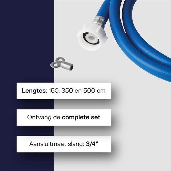 Plieger Vulslangset CV-ketel - Complete set - Met vaste koppelingen - 3/4" - Blauw - 3.5 meter van Plieger — afbeelding 4