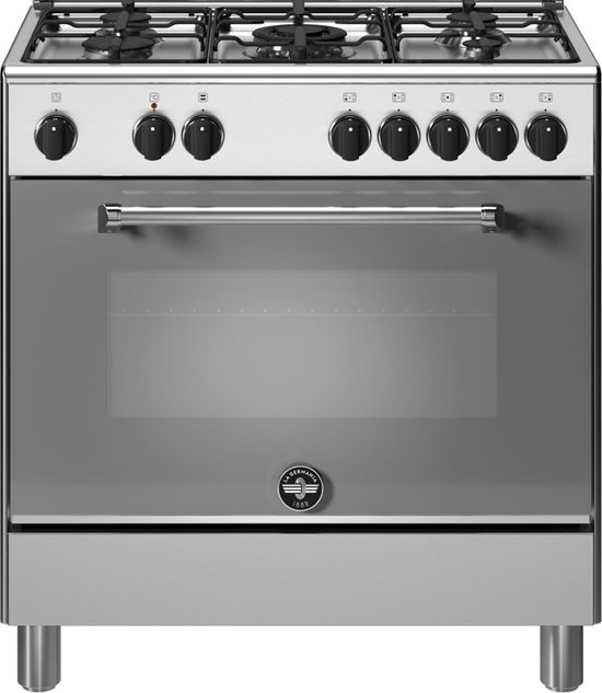 La Germania AM85C61DXT-24 Fornuis 80 cm, RVS, 5 branders, multifunctionele oven