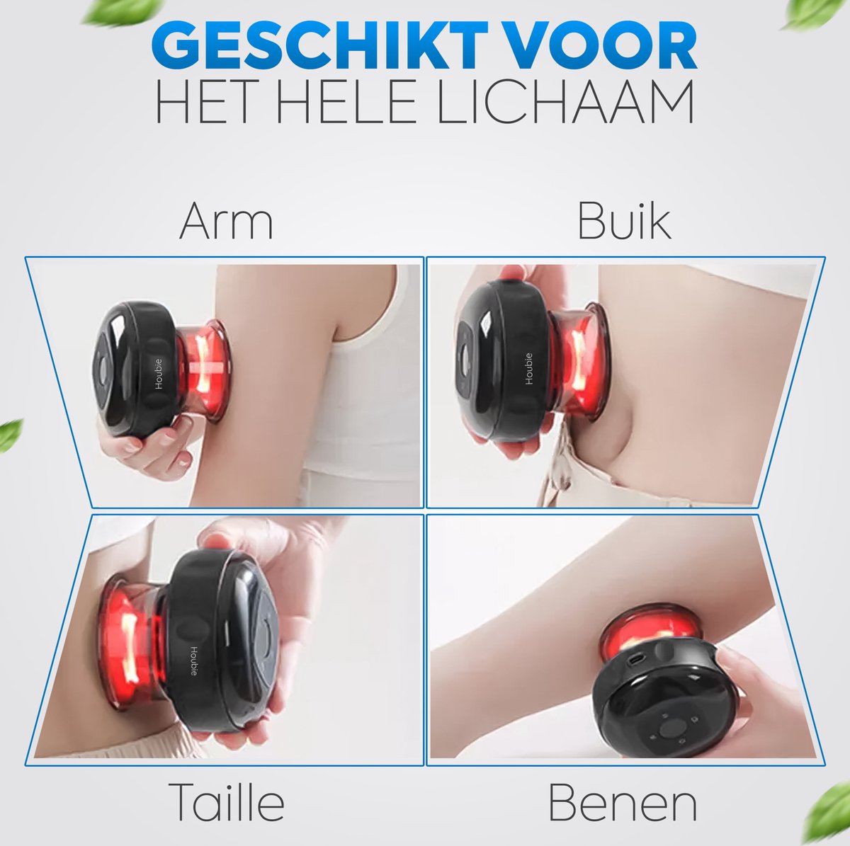 Afbeelding 3 van HOUBIE® - Elektrische Cupping Cup – Cellulite – Massage Apparaat – Skincare – Gratis extra olie