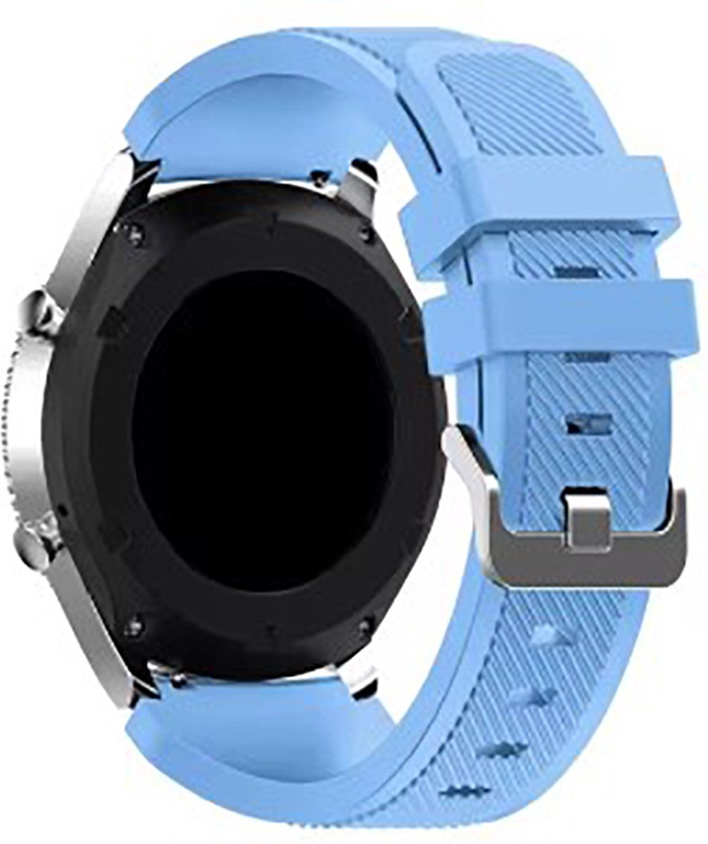 Siliconen bandje geschikt voor Samsung Galaxy Watch - 46mm – Baby Blauw