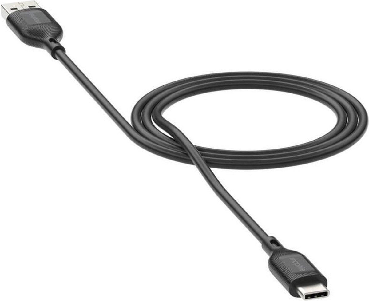 Mophie Essentials USB-A naar USB-C Kabel 15W 2 Meter Zwart