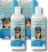 Easy mondwater Hond - Set van 2 - Tegen stinkende adem - Tandplak - Tandsteen - Tandvleesproblemen - Ontstoken tandvlees bij honden