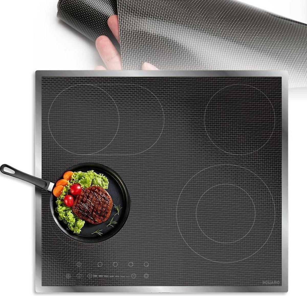 Beschermmat voor inductiekookplaat 52x78cm - Siliconen mat tegen krassen