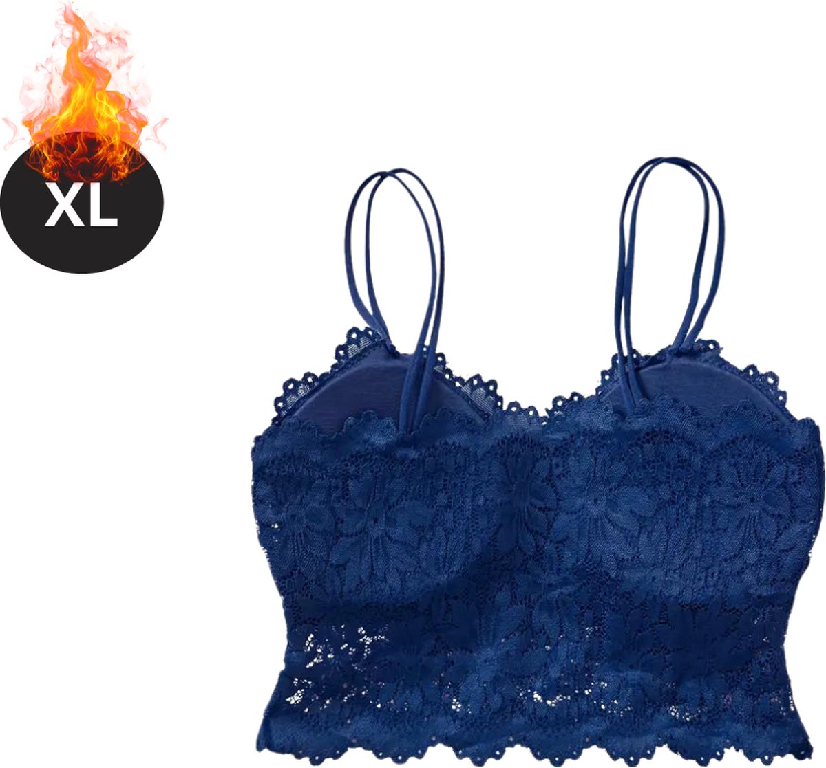 Nivard BH Zonder Beugel - Zonder Bandjes - Push-up Bh's - Comfort Beha - Comfortabel - Blauw