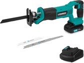 VONROC Accu Reciprozaag 20V - Incl. 3 Zaagbladen - Incl. 2.0Ah Accu en snellader