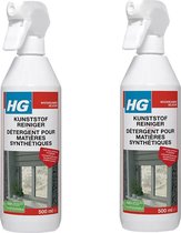 HG Kunststof Reiniger 2-pack met KD spons