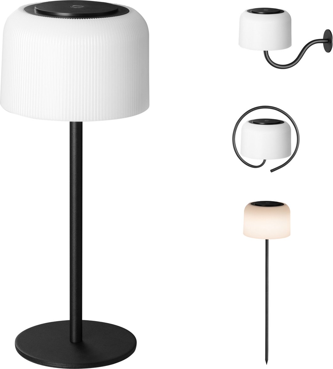 Bol.com Ozocozy Tafellamp - 4in1 Multifunctionele Lamp - Tafellamp Oplaadbaar - USB Oplaadbare Tafellamp - Tafellamp Slaapkamer ... aanbieding