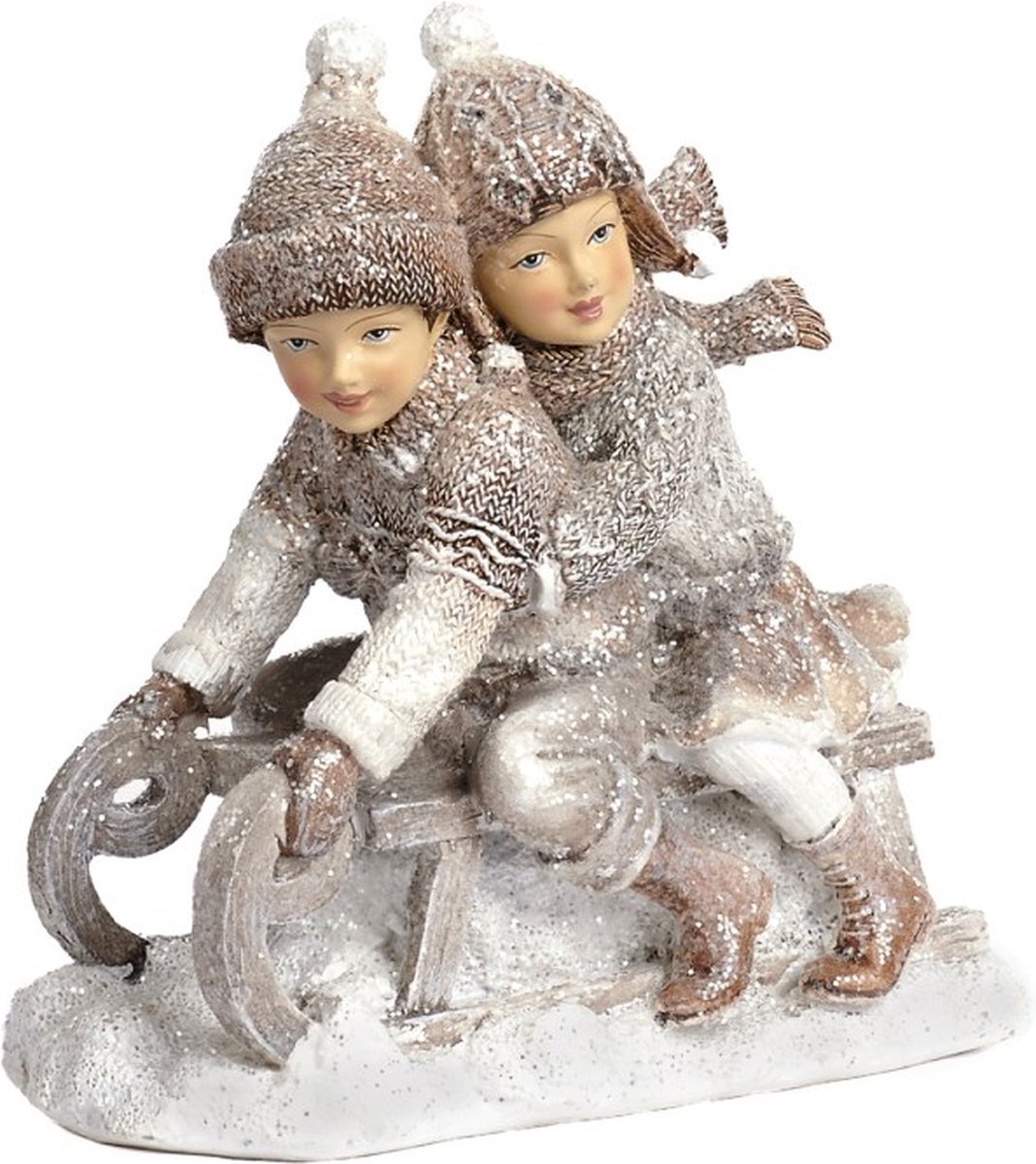Goodwill Kinderen op Slee Crème H 13.5 cm