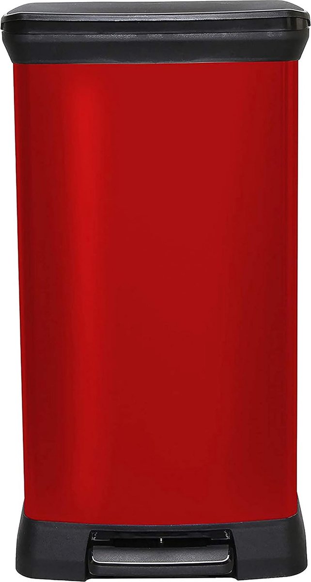 Goodivery ® Stijlvolle en Ruime Rode Afvalbak met Voetpedaal en Soft-Close Deksel