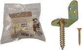 Support d'écran tressé FG - Raccords en L galvanisés - 4 pièces + 8 vis