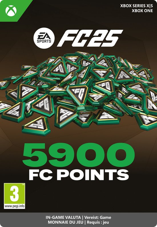 EA Sports FC 25 - 5900 FC Points - Xbox Series X|S/Xbox One - Currency - Niet beschikbaar in Belgie