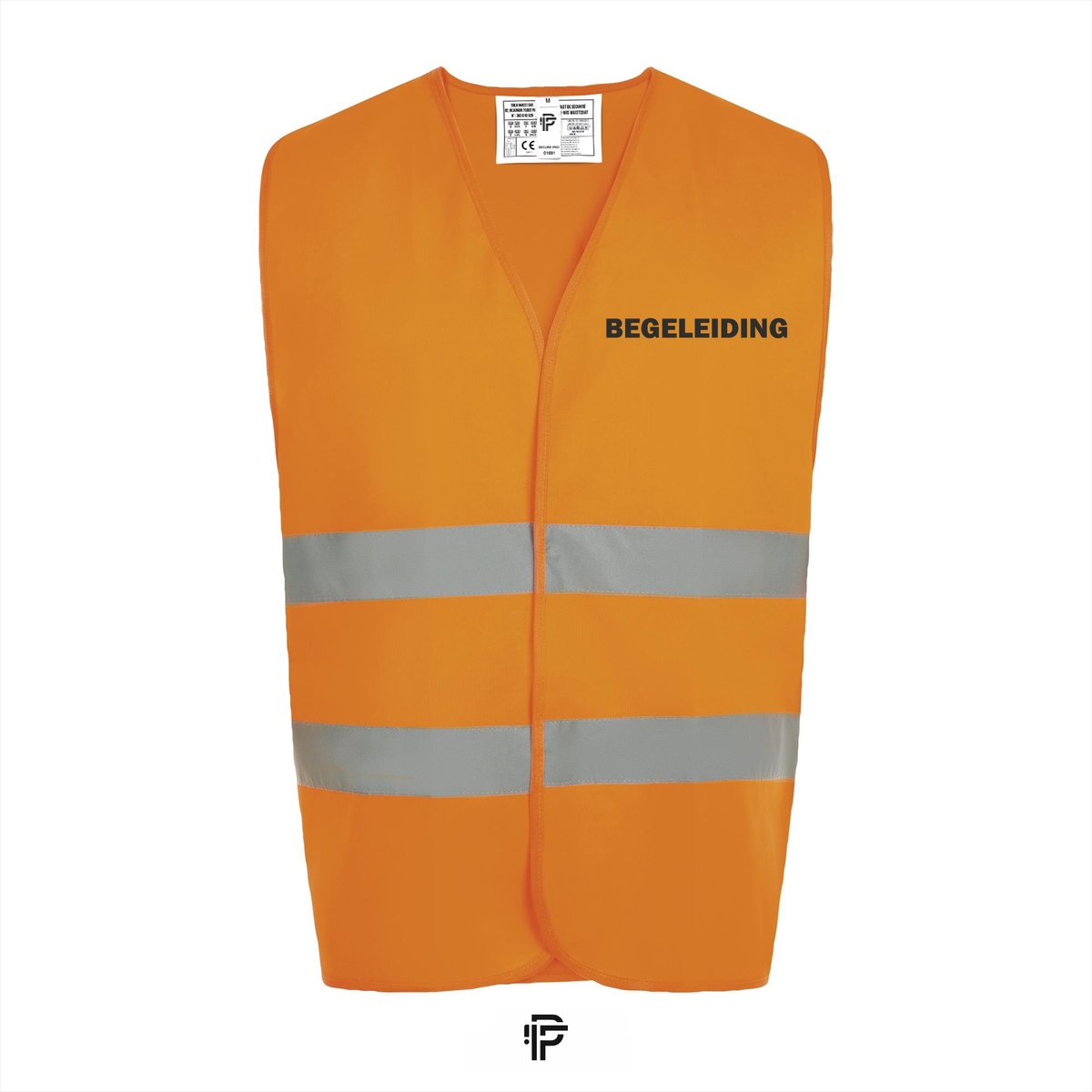Veiligheidshesje BEGELEIDING - Fluo Oranje - Maat L - Tekst zwart - Veiligheidshesje voor Volwassenen – Veiligheidsvest - Oranje Hesjes