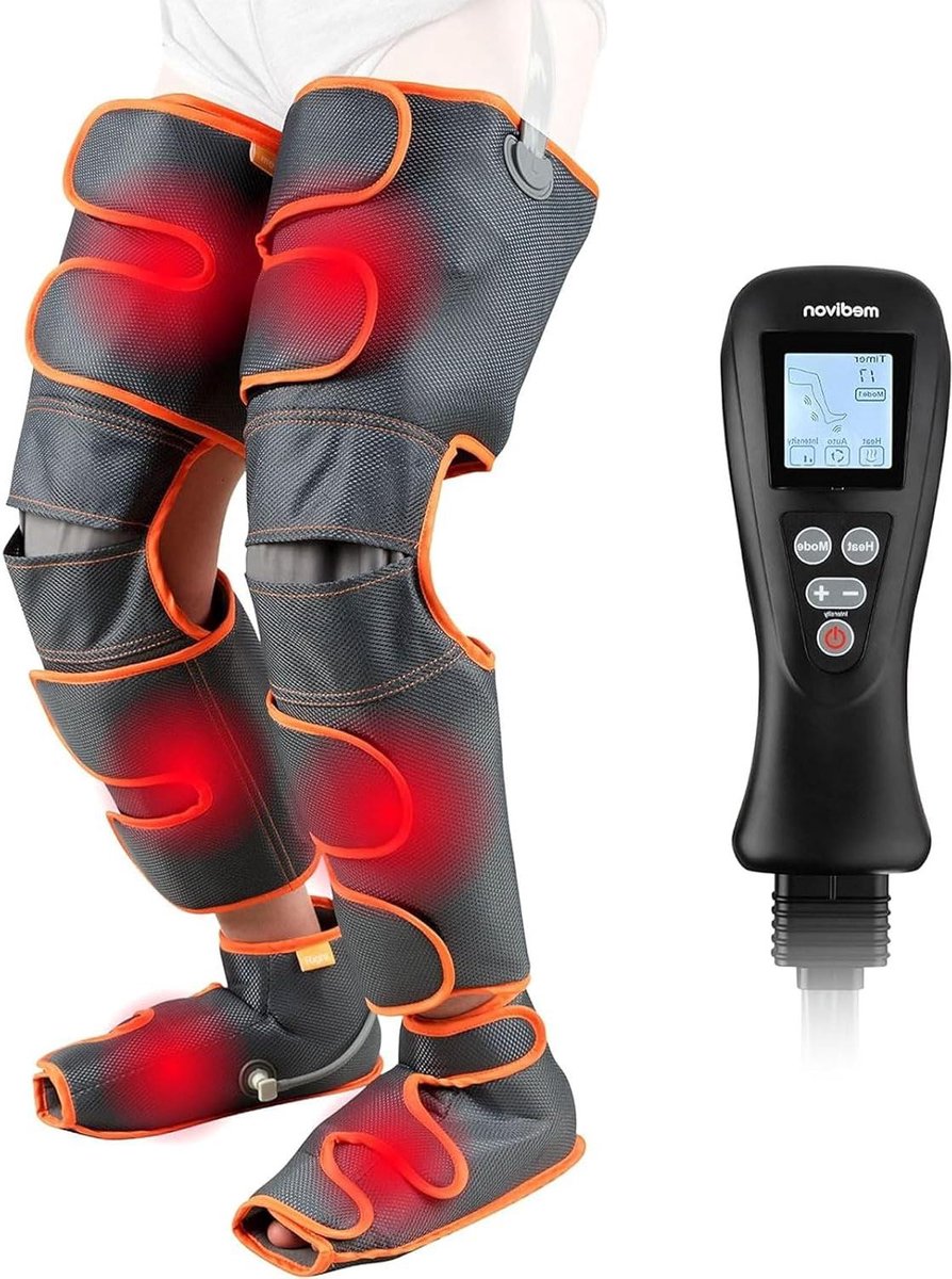 Voetmassageapparaat Voetmassage Beenmassageapparaat 4 intensiteiten verstelbare pasvorm lymfedrainageapparaat pneumatische massage met verwarmingsfunctie