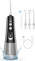 Kolap Waterflosser – 9 Standen – Monddouche – Incl. 4 opzetstukken – PREMIUM Water flosser Draadloos – Midnight Edition – Flosapparaat