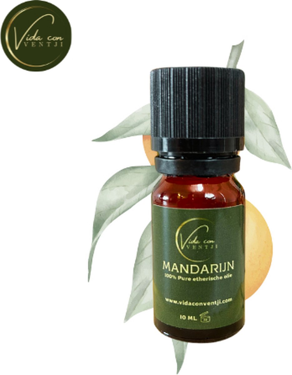 Goedkoopste Vida con Ventji® - Essentiële olie - Etherische olie - Aromatherapie - Olie voor aroma diffuser - Mandarijn - 100 Natuurlijk - Premium Kwaliteit