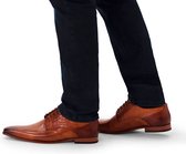 Black label - Homme - Chaussures à lacets marron avec détails peau de serpent - Taille 47