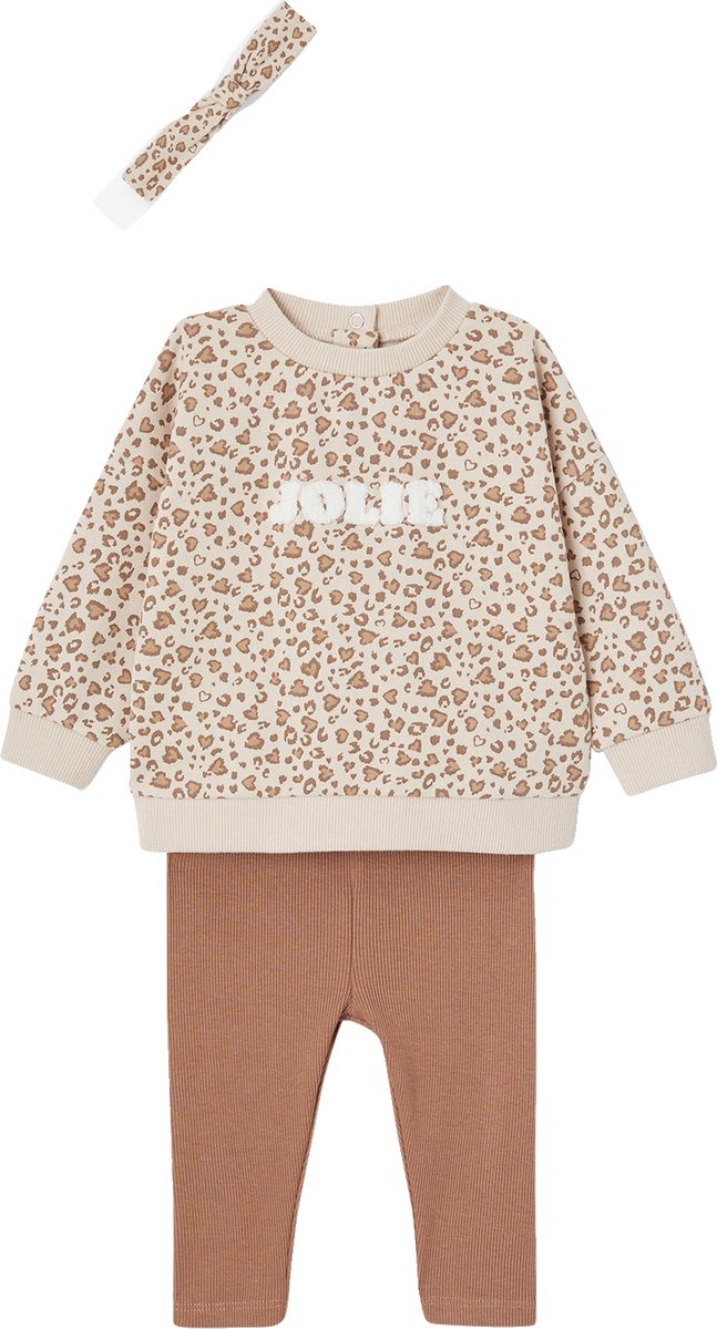 Vertbaudet sweater + legging + haarband babymeisje
