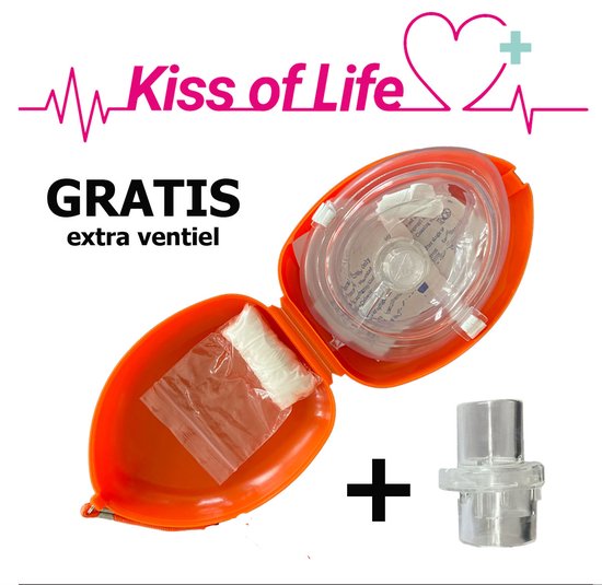 Foto: Beademingsmasker oranje 1 stuk gratis extra ventiel