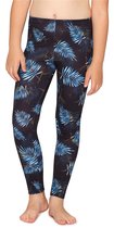 Merry Style Meisjes Lange Legging - van Katoenen - Vrijetijdsbroek - Sport - MS-MS10-337-LE-new - Marineblauw/Blauw Blätter - 110