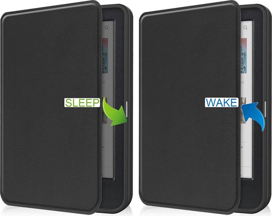 Cazy Hoes geschikt voor Kobo Clara Colour / Kobo Clara BW / Tolino Shine Color - E-reader Folio Hoes - Zwart van Cazy — afbeelding 4