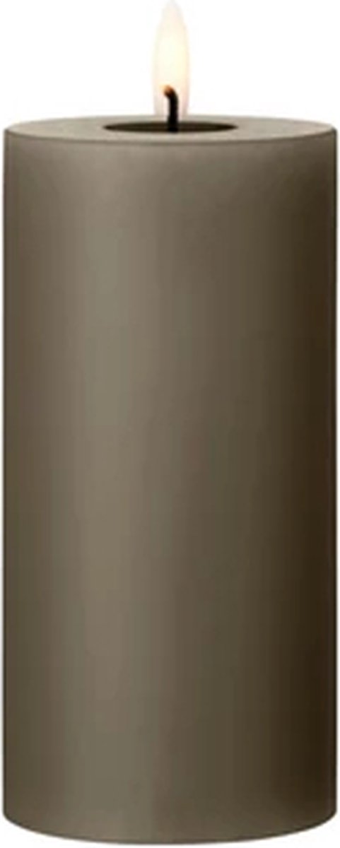 Ester & Erik Led Pillar kaars H15cm caviar Grijs