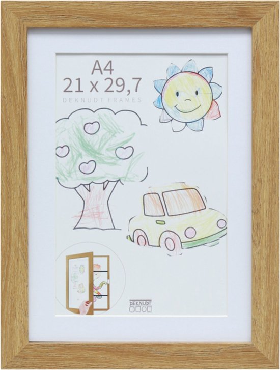 Deknudt Frames cadre photo interchangeable pour dessins d'enfants - naturel - A4