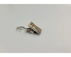 Jumada's - Gordijn- en handdoek- en theedoek-knijpers - RVS - Zilver - 10 stuks