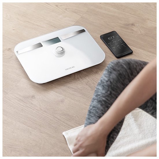 Digital Bathroom Scales Cecotec EcoPower 10200 Smart LCD Bluetooth 180 kg White van Cecotec — afbeelding 2