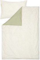 Eenpersoons dekbedovertrek - Groen - Essentials - Blueberry Leaves