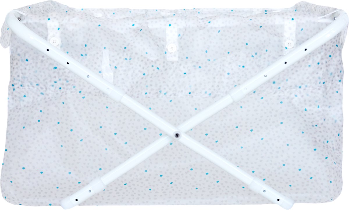 Goedkoopste BiBaBad Premium Line Blue , opvouwbaar bad , confettiprint 90 x 90 cm. Maak van je douche een kinderbad!