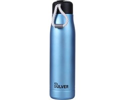 Pulver® - RVS Thermosfles / Drinkfles – BPA Vrij – 550 ml - Waterfles met draaidop – Drinkfles – Dubbele isolatie - Thermosbeker - anti lek- Blauw