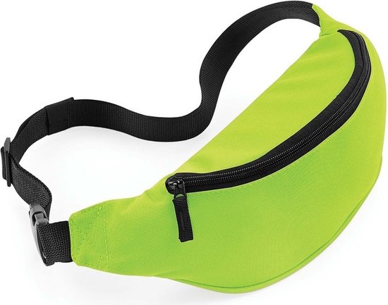 Heuptasje/fanny pack limegroen 38 x 14 x 8 cm festival musthave / Verstelbaar