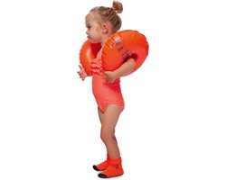 2x Oranje zwembad sokken maat 24-27 - Anti uitglijden sokken voor kinderen - zwemsokken