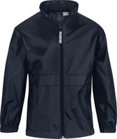 Regenkleding voor jongens/meisjes - donkerblauw - Sirocco windjas/regenjas - kinderen - Nylon 134/146 Marine