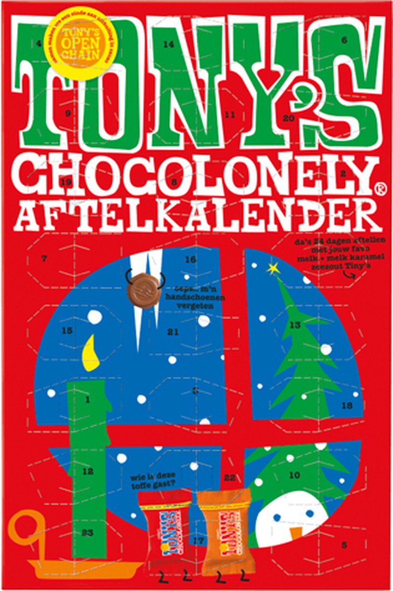 Tony's Chocolonely Adventskalender 2026 Chocolade - Sint en Kerst - 2 smaken - Fairtrade – foto 3