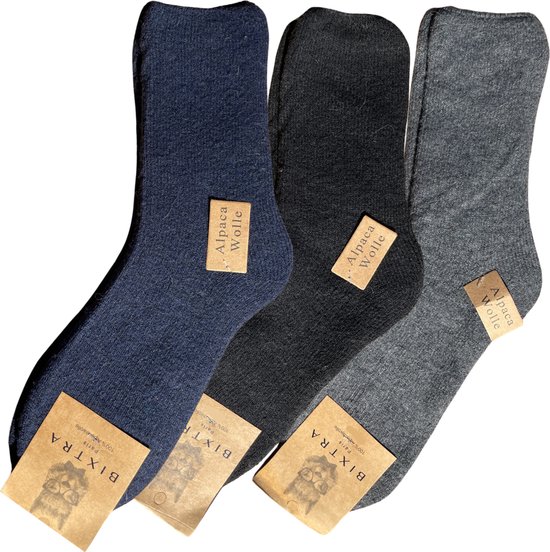 chaussettes homme alpaga green-goose® | Hommes | 1 paires | Gris clair | 95 % laine d'alpaga | Taille 44-46 | Merveilleusement chaud et extensible