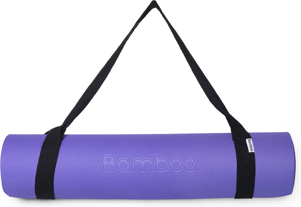 Bamboa Yogamat Paars | 6mm | Anti-Slip | Optimale Grip | Sterke Yoga mat | Makkelijk schoon te houden thumbnail 6