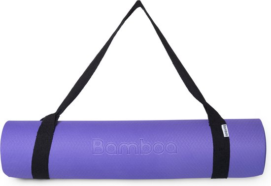 Tapis de Yoga A-FTNSS | Mauve rose | 7cm | Anti-dérappant | Grip optimal | Tapis de Yoga solide | Facile à nettoyer