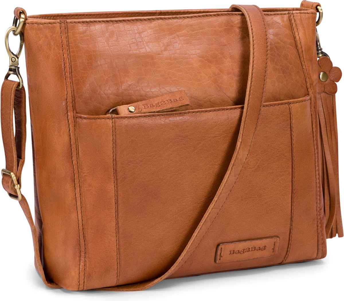Bag2Bag Leren Schoudertas Avola Cognac