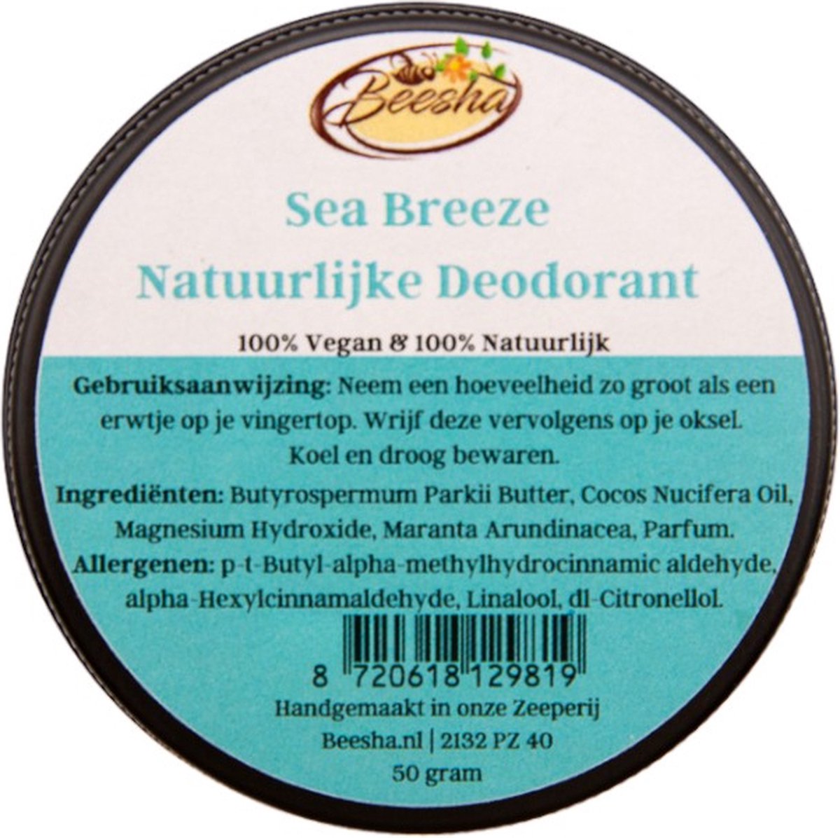 Goedkoopste Beesha Natuurlijke Deodorant Sea Breeze