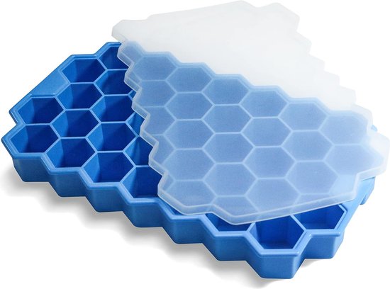 Foto: Honeycomb ijsblokjes ijsblokjes ijsblokjes vorm met deksel honeycomb ijsklontjes vorm ijsblokjesmakers siliconen ijsblokjesvormen keuken accessoire