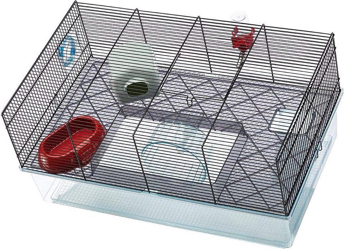 Favola Hamster Cage Inclusief gratis waterfles, oefenwiel, voedselschotel en hamster verborgen grote hamsterkooi meet 23,6 l x 14,4 W x 11,8 H-inch en inclusief 1 jaar fabrieksgarantie Favola Hamster Cage Inclusief gratis waterfles, oefenwiel, voedselschotel en hamster verborgen grote hamsterkooi meet 23,6 l x 14,4 W x 11,8 H-inch en inclusief 1 jaar fabrieksgarantie