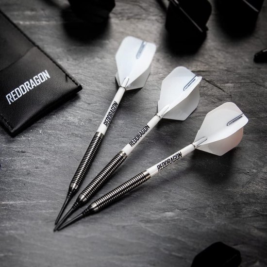 18 of 20 Gram Tungsten Softip Dartpijlen Professioneel met Whit flights en dart shafts - Pegasus van Pegasus — afbeelding 4