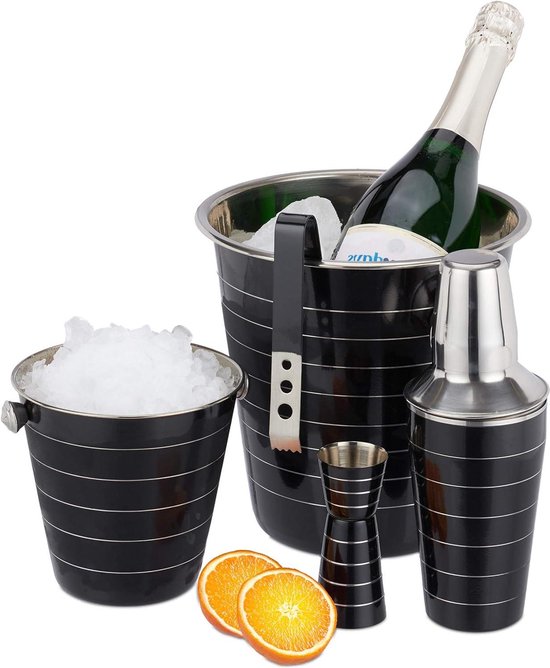 Cocktailset 5-delig RVS 500 ml Shaker - Baraccessoires voor de huisbar