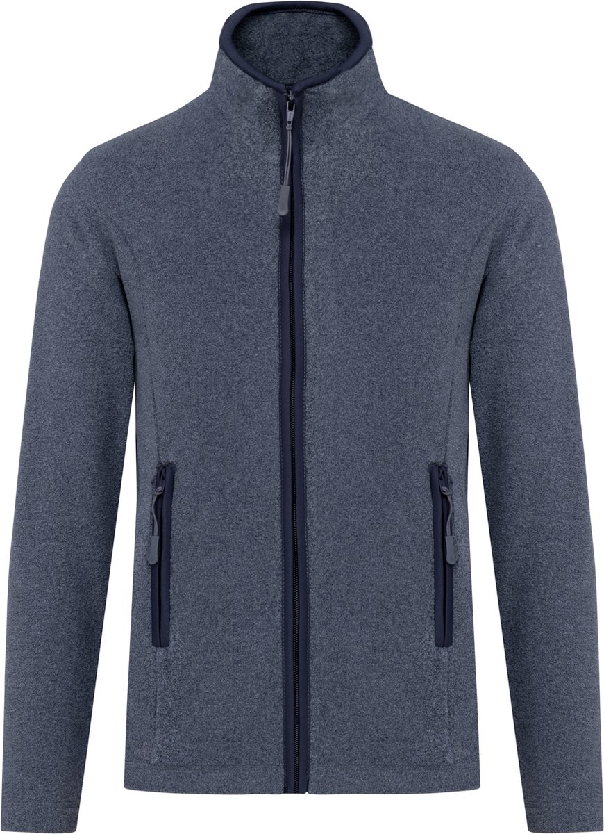 Kariban Microfleece met rits dames K907 French Heather Marineblauw